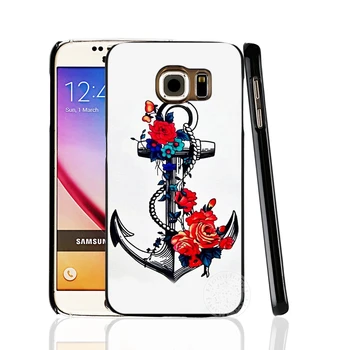 MİNİ Samsung Galaxy S7 edge için HAMEİNUO Çapa Kuş Dövmeleri cep telefonu kılıfı ARTI Ücretini S6'yı S5 S4 S3